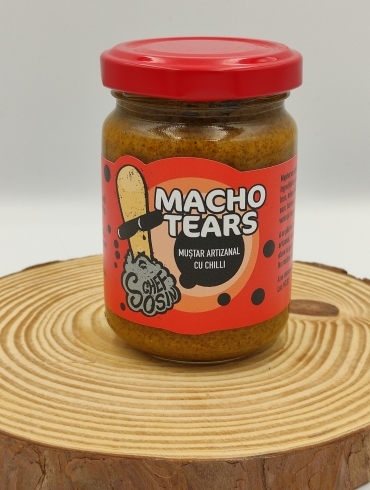 Macho Tears Mustar Artizanal cu Chili, 150g