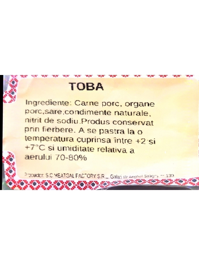 Toba de Casa , aprox. 300g