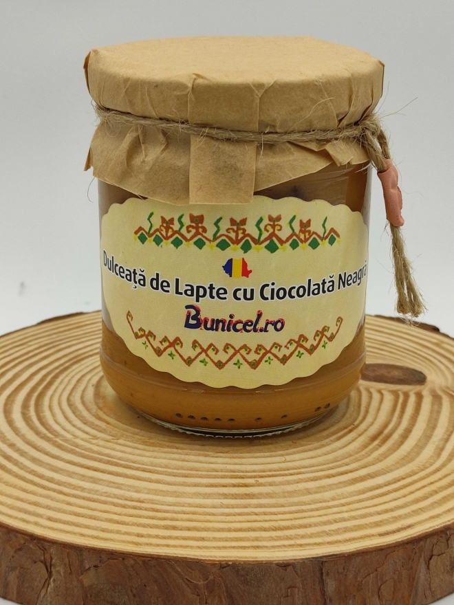 Dulceata de Lapte cu Ciocolata Neagra, 230g 