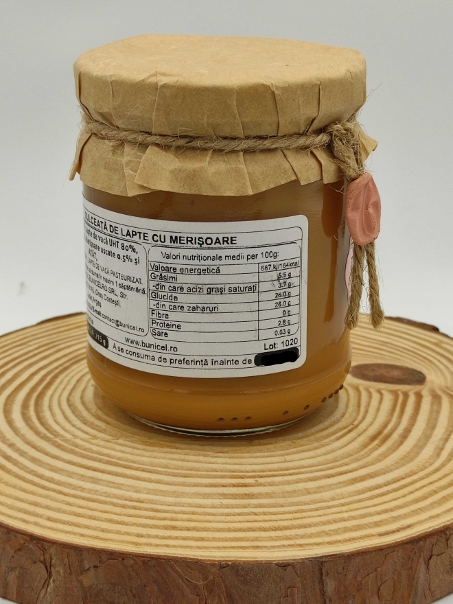 Dulceata de Lapte cu Merisoare, 215g